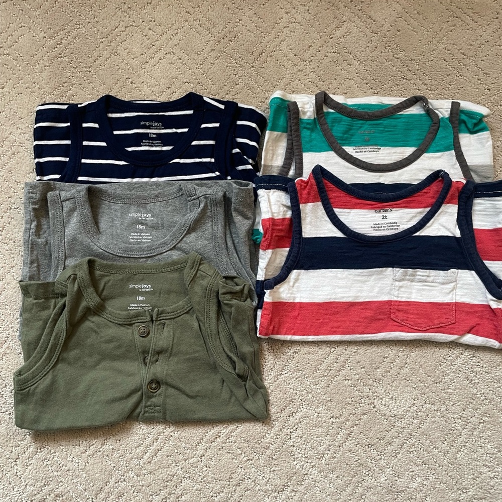 Carter's & Old Navy Tank Tops Sets 18m & 2T
